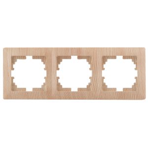 Рамка для розеток и выключателей Intro Solo 4-503-11 на 3 поста, СУ, Solo, сосна