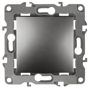 12-1111-12 ЭРА Кнопка, 10АХ-250В, Эра12, графит (10/100/3000)