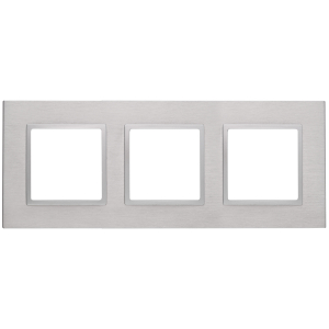 14-5203-03 ЭРА Рамка на 3 поста, металл, Эра Elegance, алюминий+алюм (5/25/750)