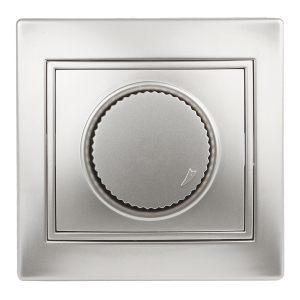 Светорегулятор Intro Plano 1-401-03 (диммер) поворотный 600Вт 230В IP20 СУ алюминий