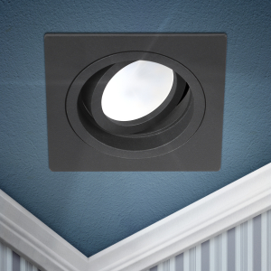 Светильник встраиваемый алюминиевый ЭРА KL85 BK под лампу MR16 GU5.3 черный