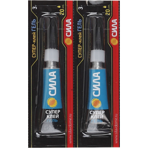 Набор супер-клея СИЛА SET2-GEL3 гель 2 шт по 3 г