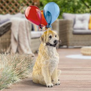 Светильник уличный ЭРА ERASF22-05 на солнечных батареях садовый  Золотистый ретривер  48 см