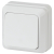 Выключатель Intro Quadro 2Э-101-01 одноклавишный 10А-250В, IP20, ОУ, без монтажной пластины, белый
