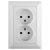 Розетка Intro Solo 4-204-01 без заземления двойная 2х2P 16А-250В IP20 СУ белый