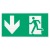 Пиктограмма ЭРА INFO-SSA-118 бэклит 259x128мм  Человек-стрелка-вниз зеленая  SSA-103