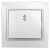 Переключатель Intro Plano 1-103-01 одноклавишный 10А-250В, IP20, СУ, белый