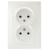 Розетка Intro Plano 1-204-06 без заземления двойная 2х2P 16А-250В IP20 СУ перламутр