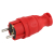 Вилка ЭРА V8-RED-IP44 каучуковая с заземлением прямая 16A IP44 красная