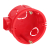 Коробка установочная ЭРА KUTS-68-42-s-red красная 68х42мм усиленная для твердых стен саморезы стыковочные узлы IP20