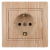 Розетка Intro Plano 1-202-11 с заземлением 2P+E Schuko 16А-250В IP20 СУ сосна