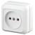 Розетка Intro Quadro 2-201-01 без заземления 2P 16А-250В IP20 ОУ белый