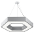 Светильник LED ЭРА Geometria SPO-123-W-40K-045 Hexagon 45Вт 4000K 2900Лм IP40 600*80 белый подвесной драйвер внутри