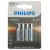 Батарейки Philips LR03A4B/51 ААА алкалиновые 1,5v 4 шт. LR03-4BL Entry (4/48/144/27648)