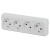 Розетка Intro Quadro 2-207-01 без заземления четверная 4х2P 16А-250В IP20 ОУ белый