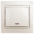 Выключатель Intro Plano 1-102-02 одноклавишный с подсветкой, 10А-250В, IP20, СУ, слоновая кость