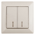 Выключатель Intro Solo 4-105-02 двухклавишный с подсветкой, 10А-250В, IP20, СУ, слоновая кость
