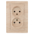 Розетка Intro Plano 1-204-11 без заземления двойная 2х2P 16А-250В IP20 СУ сосна