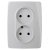 Розетка ЭРА Серия 12 12-2007-01 двойная без заземлением 2X2P 16А-250В б.л. белый