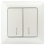 Выключатель Intro Solo 4-105-06 двухклавишный с подсветкой, 10А-250В, IP20, СУ, перламутр
