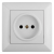 Розетка Intro Solo 4-201-01 без заземления 2P 16А-250В IP20 СУ белый