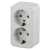 Розетка Intro Polo 3-204-01 2х2P+E Schuko 16А-250В IP20 ОУ белый