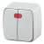 3-105-01 Intro Выключатель двойной с подсветкой, 10А-250В, IP20, ОУ, Polo, белый (18/360/4320)