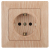 Розетка Intro Solo 4-206-11 2P+E Schuko со шторками 16А-250В СУ сосна