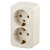 Розетка Intro Polo 3-204-02 2х2P+E Schuko 16А-250В IP20 ОУ слоновая кость