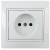 Розетка Intro Plano 1-201-01 без заземления 2P 16А-250В IP20 СУ белый