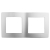 12-5002-03 ЭРА Рамка на 2 поста, Эра12, алюминий (10/100/3600)