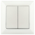 Выключатель Intro Solo 4-104-06 двухклавишный 10А-250В, IP20, СУ, перламутр