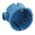 Коробка установочная ЭРА KUTS-68-45-blue синяя 68х45мм для твердых стен саморезы стыковочные узлы IP20