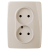 Розетка ЭРА Серия 12 12-2007-02 двойная без заземлением 2X2P 16А-250В б.л. слоновая кость