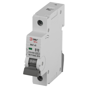 Автоматический выключатель ЭРА PRO VA63-1P10B4.5 ВА47-63 1P 10А кривая B 4,5кА