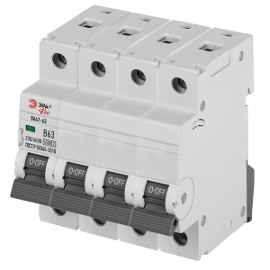 Автоматический выключатель ЭРА PRO VA63-4P25C4.5 ВА47-63 4P 25А кривая C 4,5кА