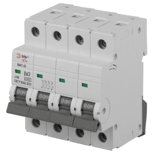 Автоматический выключатель ЭРА PRO VA63-4P63D4.5 ВА47-63 4P 63А кривая D 4,5кА