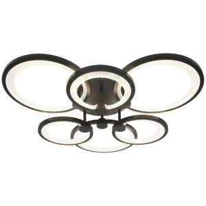 Светильник потолочный светодиодный ЭРА Модерн Odry CLL-1-117-RC BK с ДУ 117W 3000-6500К черный