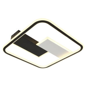 Светильник потолочный светодиодный ЭРА Модерн Henri CLL-1-104-RC BK с ДУ 104W 3000-6500К черный