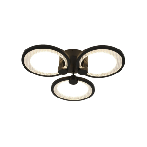 Светильник потолочный светодиодный ЭРА Модерн Odry CLL-1-46-RC BK с ДУ 46W 3000-6500К черный