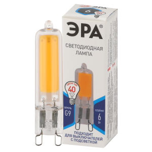 Лампа светодиодная ЭРА STD LED JCD-6W-GL-840-G9 G9 6Вт капсула нейтральный белый свет