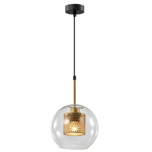 Светильник подвесной (подвес) Rivoli Gertrude 4105-201 1 * Е27 40 Вт дизайн потолочный круглый