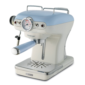 Кофеварка Ariete 1389/15 Vintage рожковая, ретро дизайн, голубой цвет, мощность 850 Вт, 15 бар