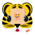 Innova PI09823 Ф/рамка 10*10cm  Emoji tiger , пластик (6/768)