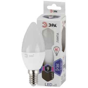 Лампа светодиодная ЭРА STD LED B35-9W-860-E14 E14 / Е14 9Вт свеча холодный дневной свет