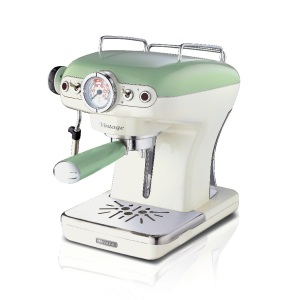 Кофеварка Ariete 1389/14 Vintage рожковая, ретро дизайн, зеленый цвет, мощность 850 Вт, 15 бар