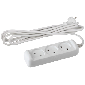 Удлинитель электрический ЭРА  U-3-10m-2x1 без заземления 3 розетки 10м ПВС 2x1мм2 10А