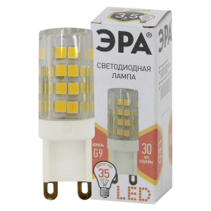 Лампа светодиодная ЭРА STD LED JCD-3,5W-CER-827-G9 G9 3,5Вт керамика капсула теплый белый свет