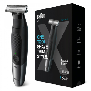 Триммер электрический Braun XT5100 5 насадок, чехол, черный/серебристый, для лица и тела