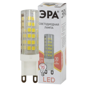 Лампа светодиодная ЭРА STD LED JCD-7W-CER-827-G9 G9 7Вт керамика капсула теплый белый свет